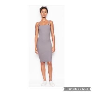 Logo Ribbed Bodycon Dress